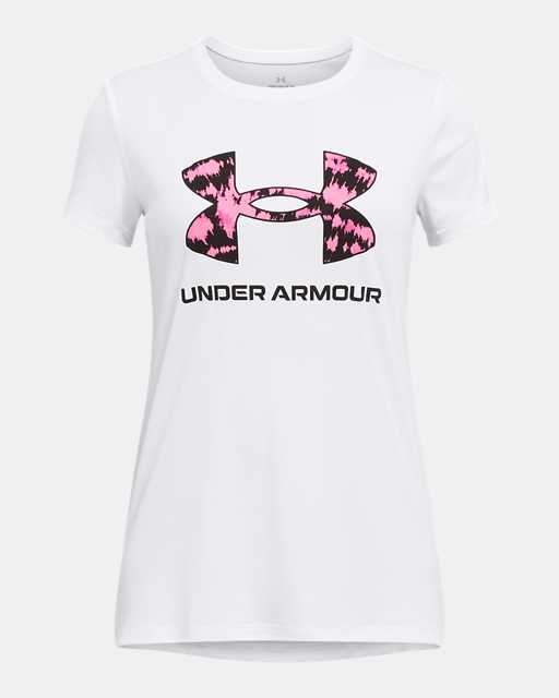Girls' UA Tech™ Print Fill Big Logo Short Sleeve